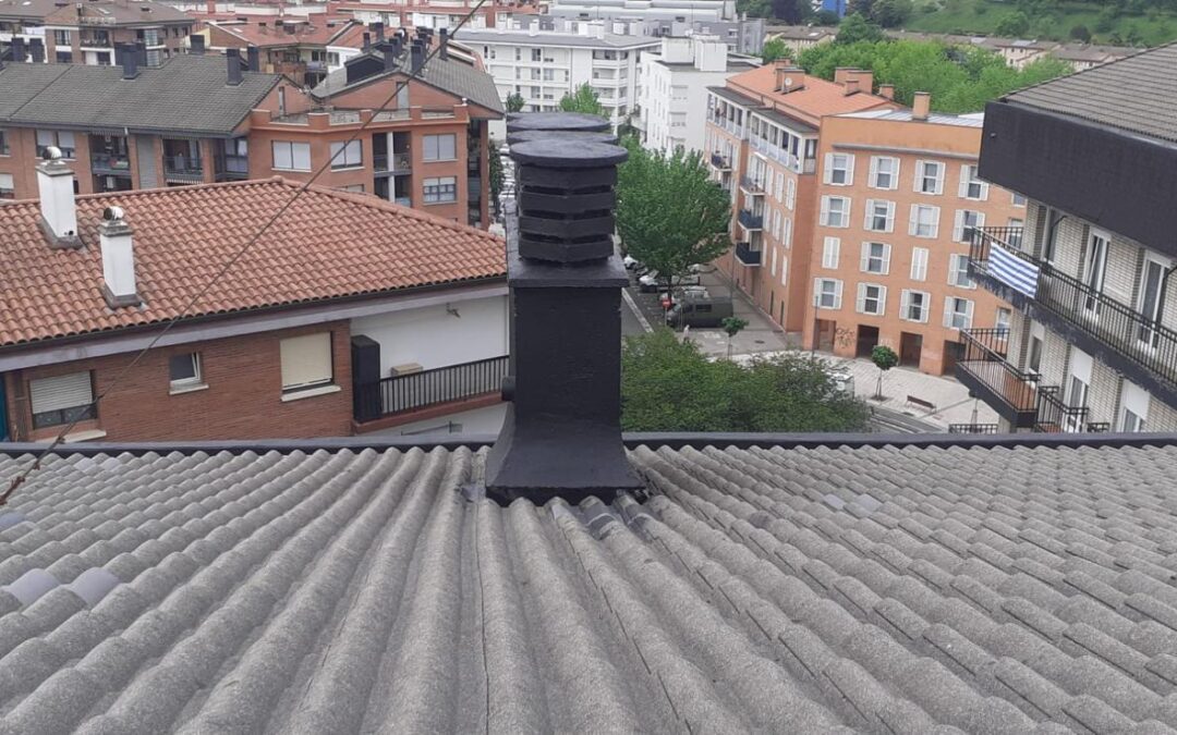 Limpieza  y preparación de chimeneas y pintado en comunidad en Pamplona